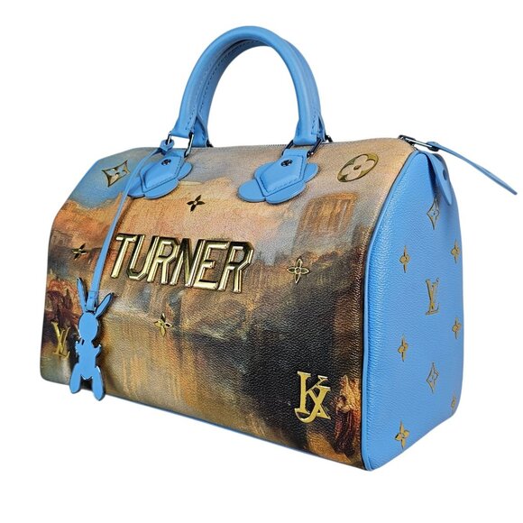 LOUIS VUITTON Speedy 30 Turner Masters Collection Jeff Koons Art Bag Monogram LV - Picture 3 of 14